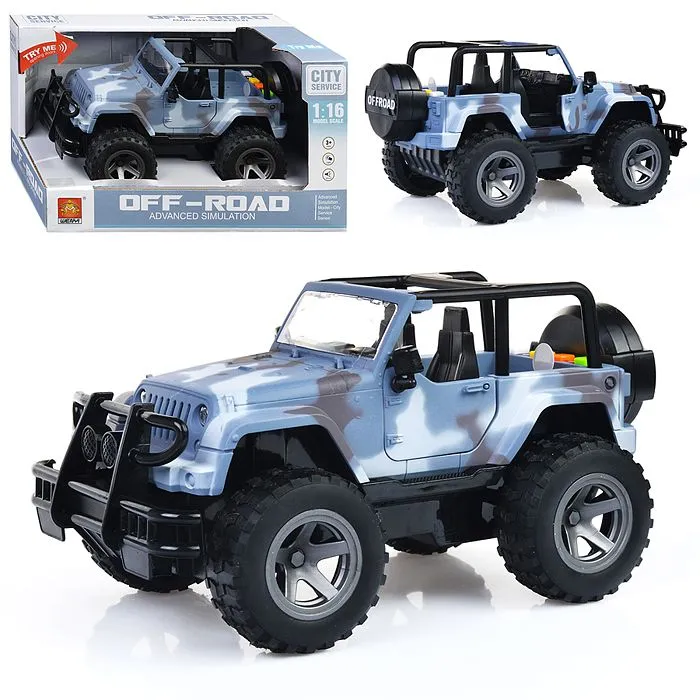 

Машина WY391B "Военный джип" 1:16 (свет, звук) в коробке, Синий, Транспорт и спецтехника электрифицированные