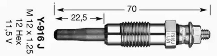 

DP-6_свеча накаливания! 11.5V\ MB W201/W124/601/602 2.0-3.5D/TD 85>