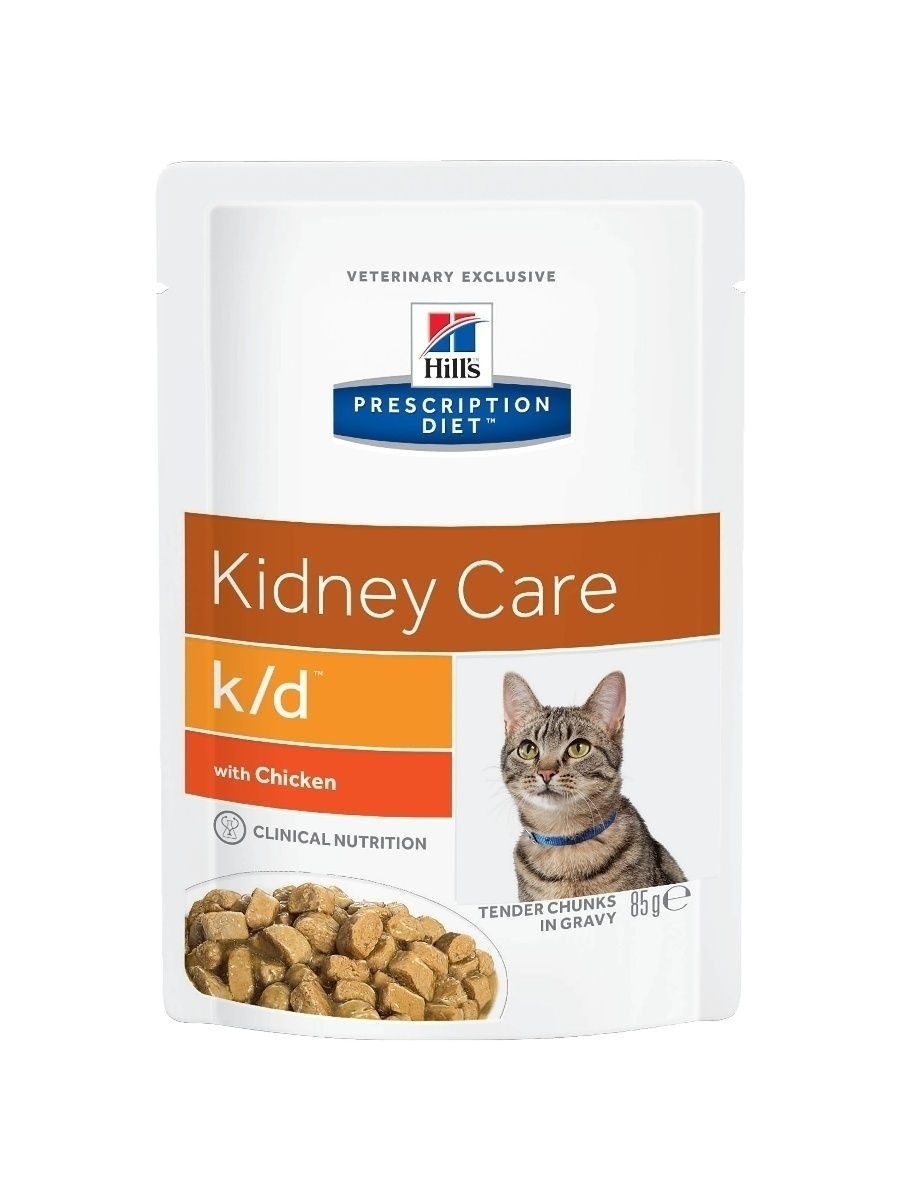 фото Влажный корм для кошек hill's prescription diet kidney care с курицей, 85 г