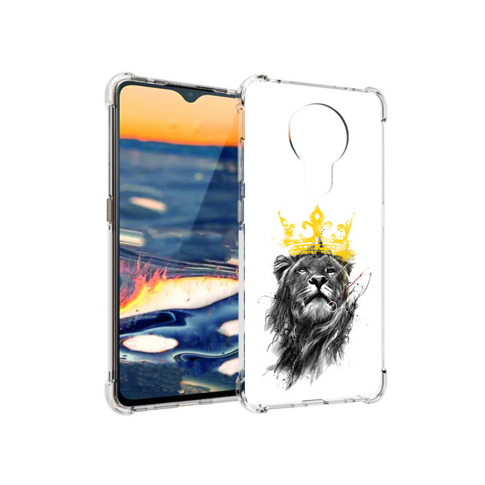 

Чехол MyPads Tocco для Nokia 5.3 король-лев (PT227052.106.391), Прозрачный, Tocco