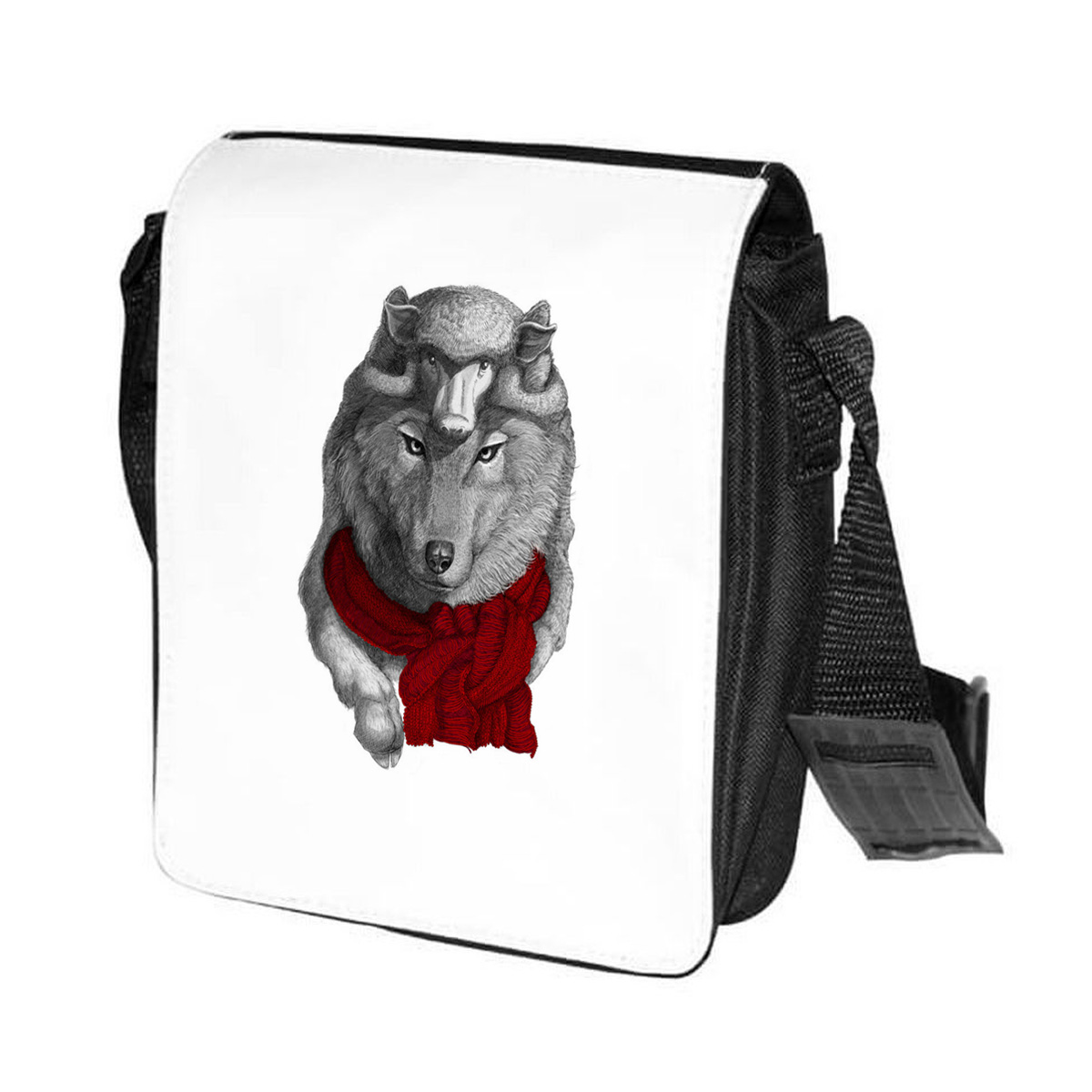 

Сумка унисекс CoolPodarok CN02582 черно-белый, Черный;белый, CN02582