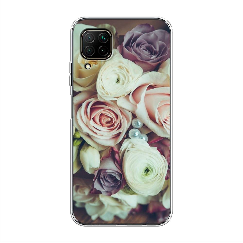 

Чехол на Huawei Nova 6 SE "Свадебный букет", Белый;фиолетовый, 611750-2