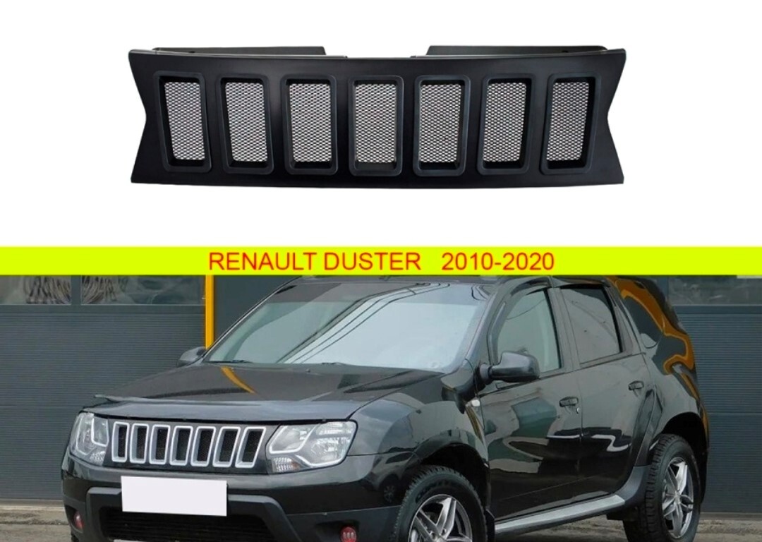 Решетка радиатора CHEROKEE STYLE на Renault Duster 2010-2020 неокрашенная 5555₽