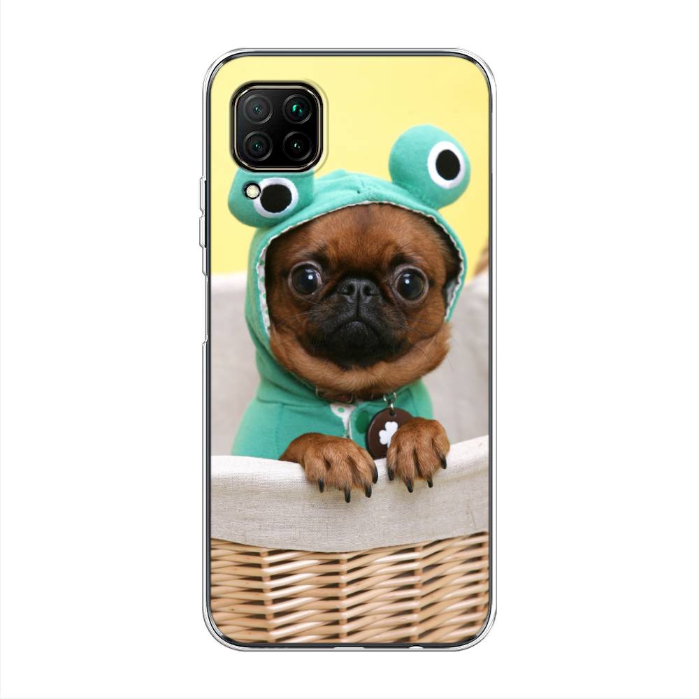 

Чехол на Huawei Nova 6 SE "Собачка в шапке лягушки", Коричневый;желтый;голубой, 611750-1