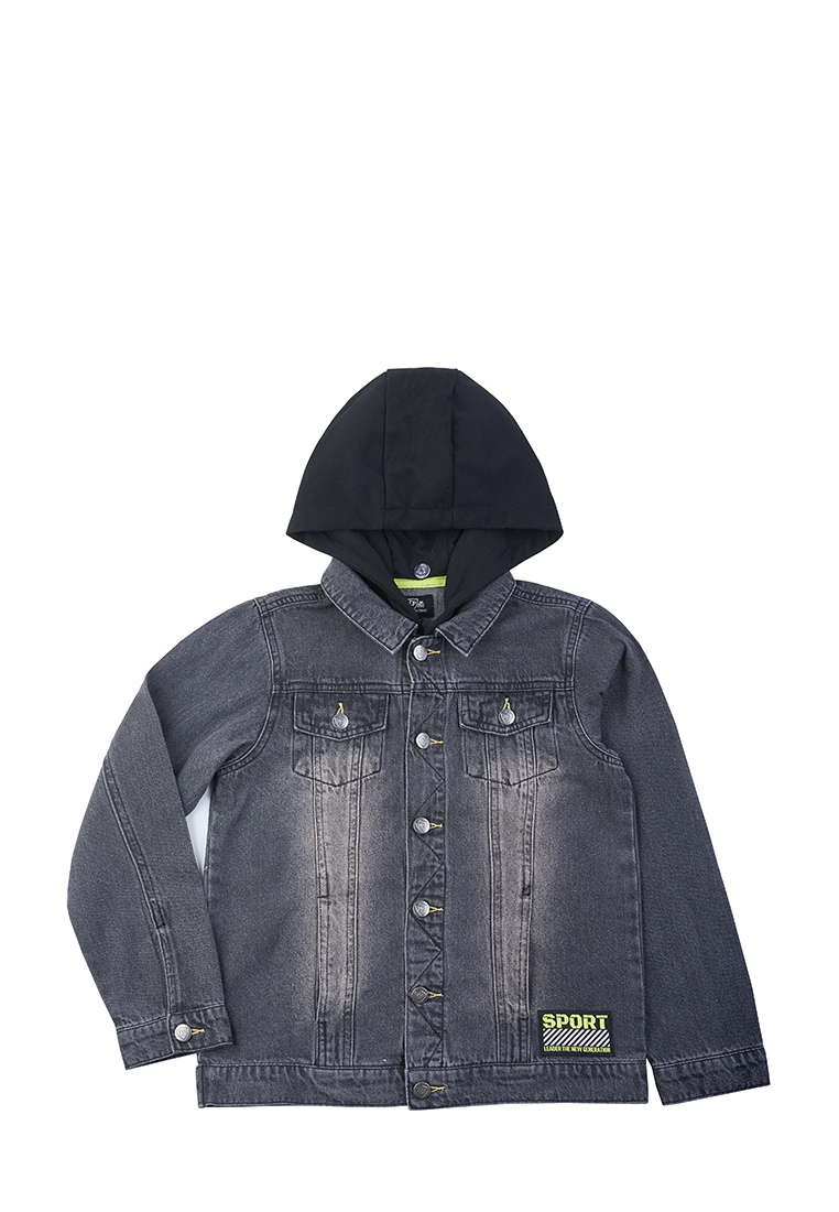 Куртка джинсовая для мальчика с капюшоном SS23C527 Daniele Patrici 206251 цв.серый р.11-12