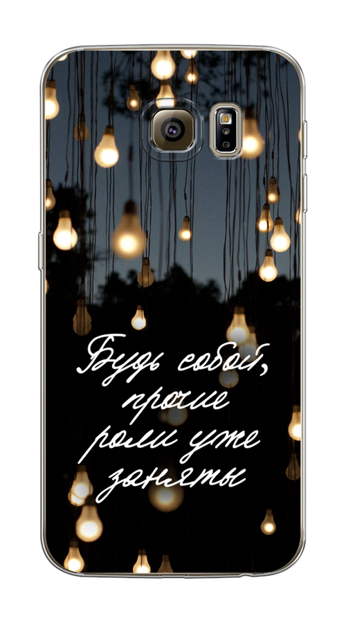 

Чехол Awog на Samsung Galaxy S6 edge "Будь собой", Черный;серый;желтый, 24450-6