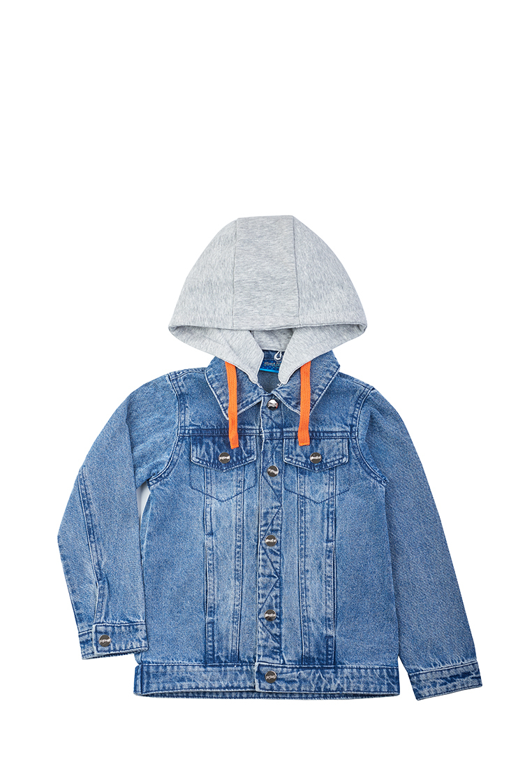 Куртка джинсовая для мальчика с капюшоном SS23C220 Max&Jessi 206248 цв.синий р.3-4