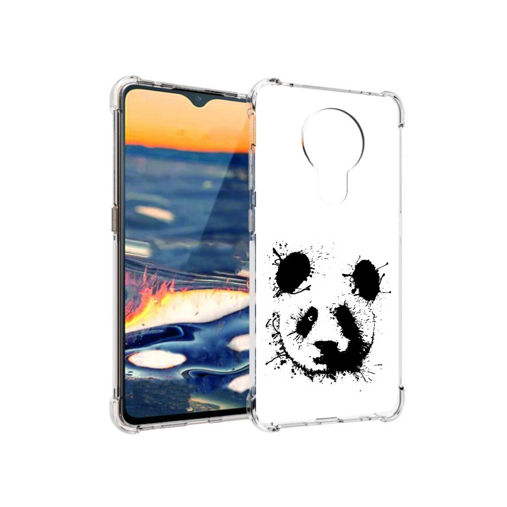 

Чехол MyPads Tocco для Nokia 5.3 клякса-панда (PT227052.106.389), Прозрачный, Tocco