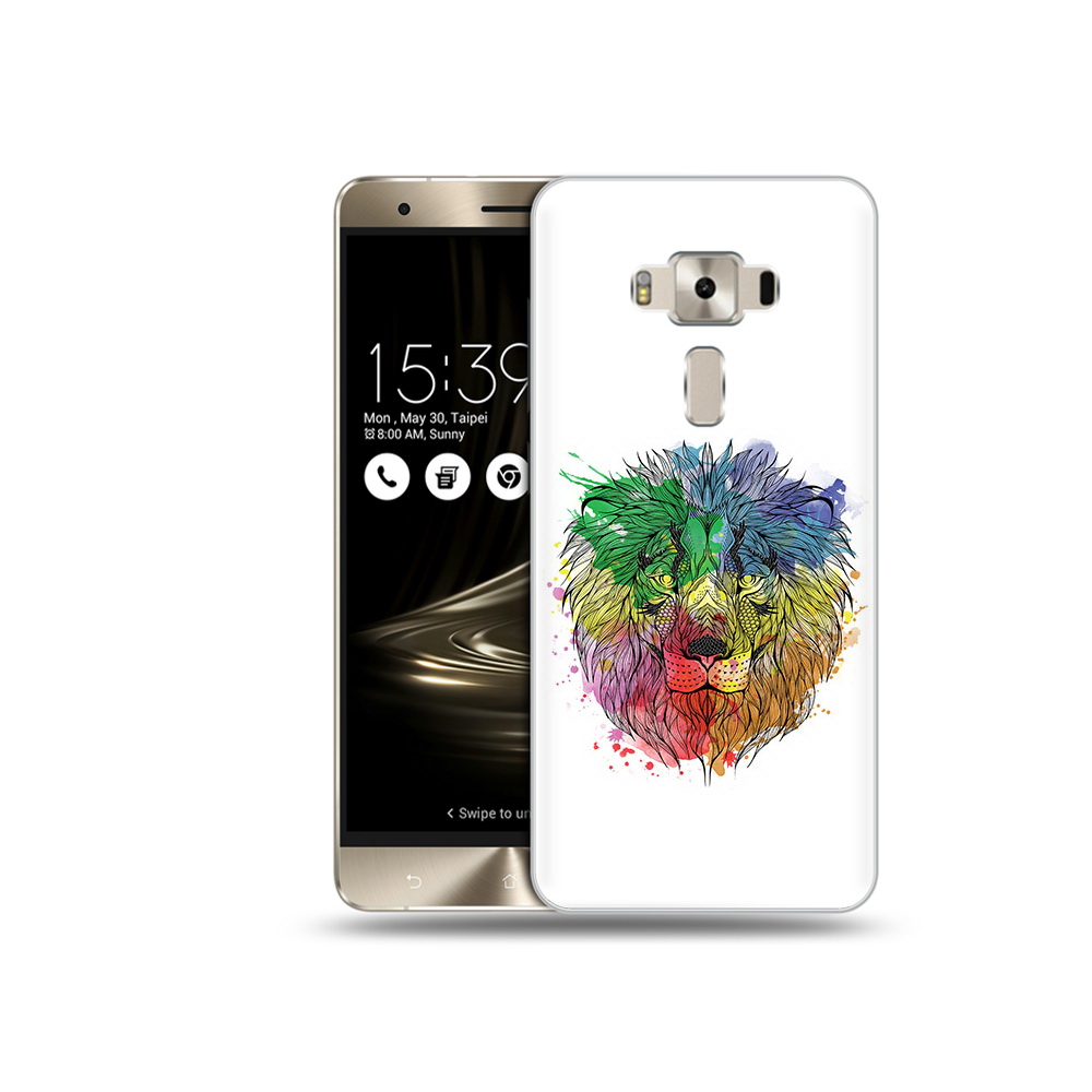 

Чехол MyPads Tocco для Asus ZenFone 3 разноцветный гордый лев, Прозрачный, Tocco
