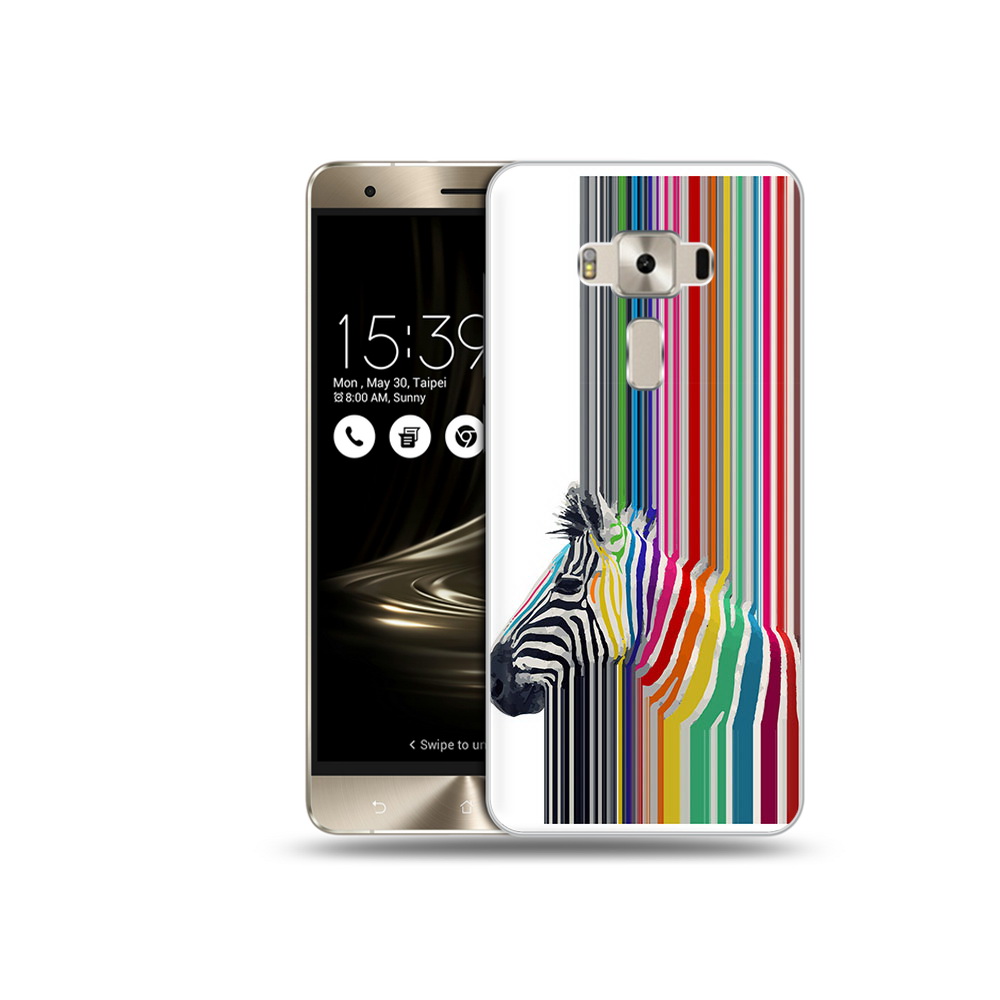 

Чехол MyPads Tocco для Asus ZenFone 3 радужная зебра, Прозрачный, Tocco