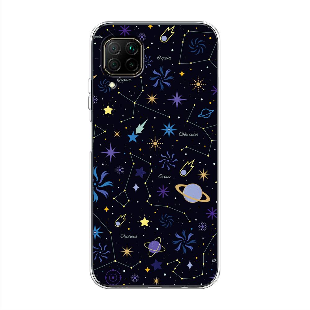 

Чехол на Huawei Nova 6 SE "Цветной космос", Желтый, 611750-2