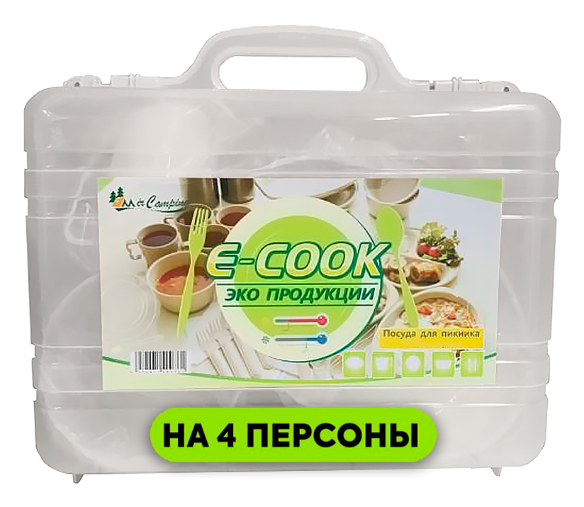 фото Походный набор посуды mircamping e-cook 293-4 в кейсе на 4 персоны