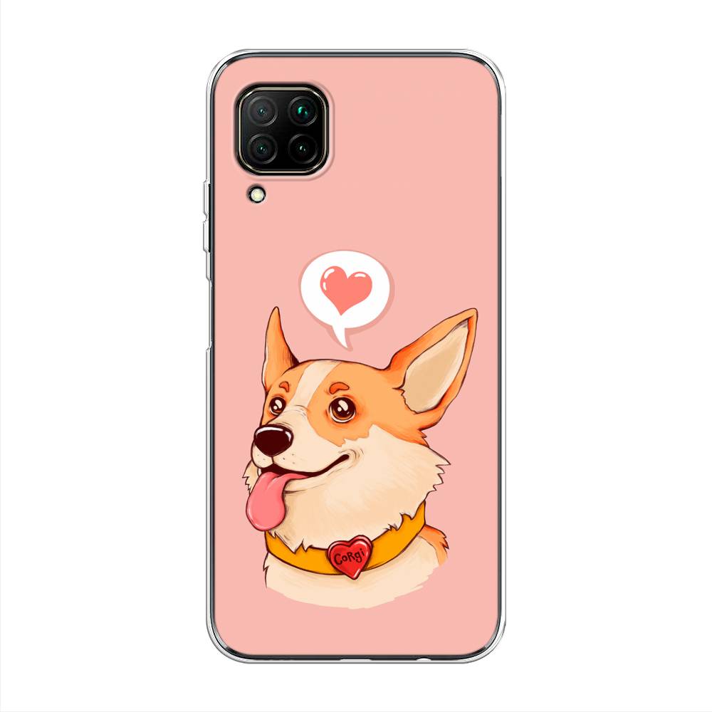 

Чехол на Huawei Nova 6 SE "Корги язык", Розовый;коричневый, 611750-1