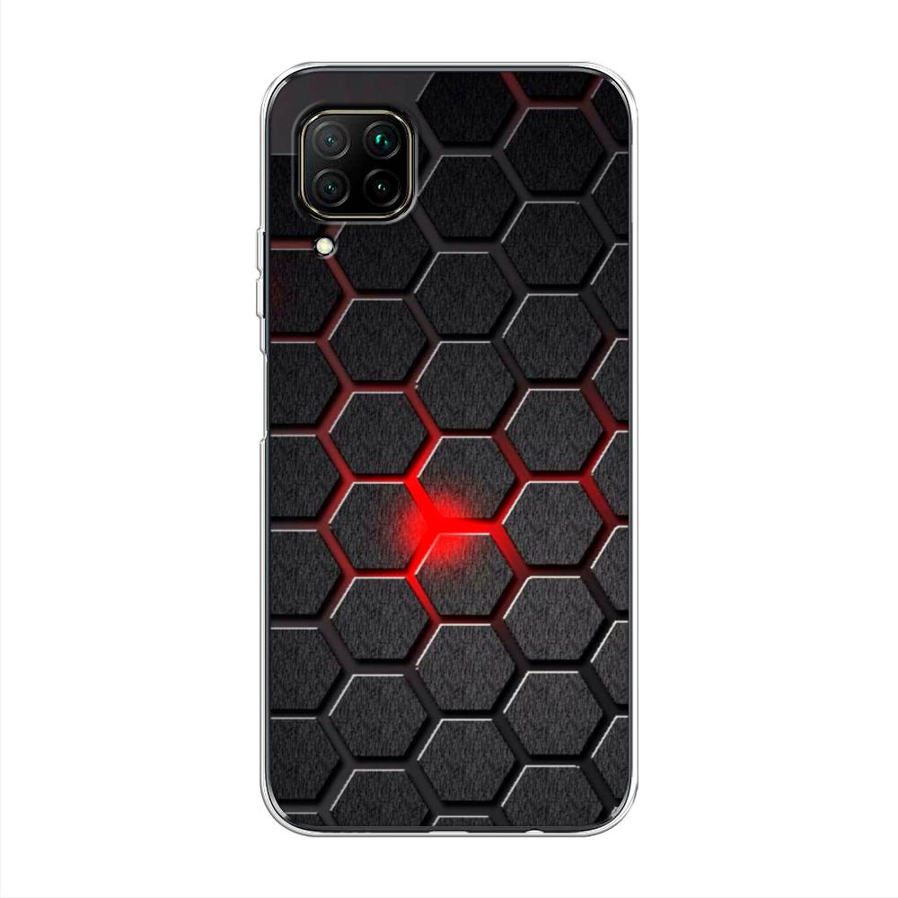 

Чехол на Huawei Nova 6 SE "Соты красные", Красный;черный;серый, 611750-3
