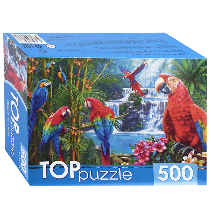 

Пазлы 500 TOPpuzzle "Яркие попугаи", ХТП500-6975