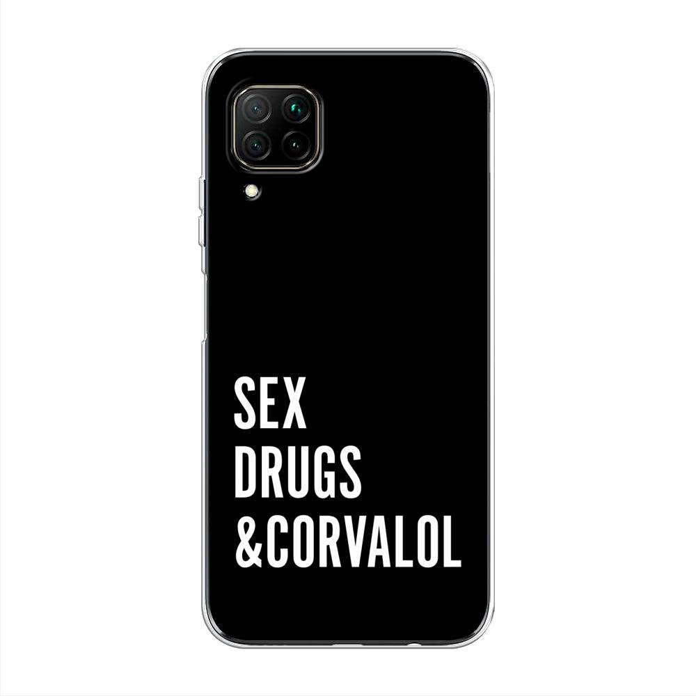 

Чехол на Huawei Nova 6 SE "Corvalol", Черный;серый;белый, 611750-6