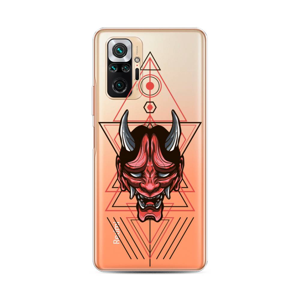 

Чехол для Xiaomi Redmi Note 10 Pro "Hanya Oni mask", Серый;красный;черный, 310050-4