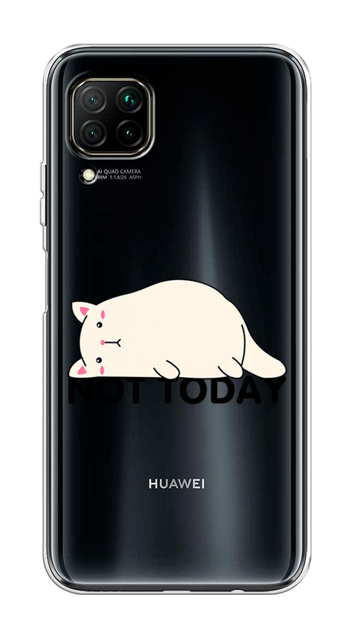 

Чехол на Huawei P40 Lite "Cat not today", Белый;розовый;черный, 611650-1