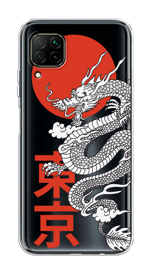 

Чехол на Huawei P40 Lite "Китайский дракон", Черный;красный;белый, 611650-1