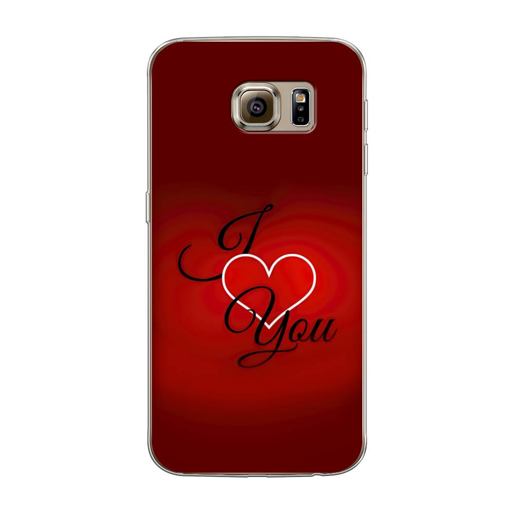 

Чехол Awog на Samsung Galaxy S6 edge "I love you 3", Красный;черный, 24450-6