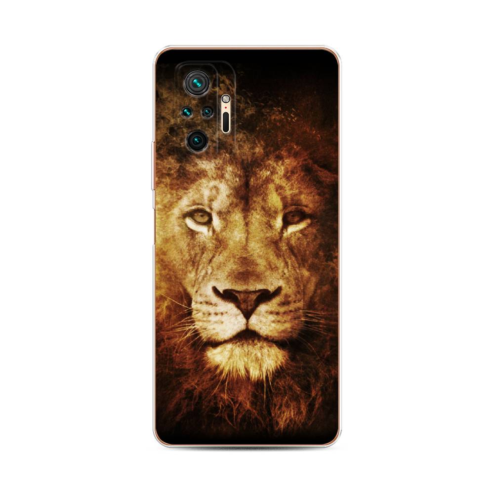 

Чехол на Xiaomi Redmi Note 10 Pro "Лев", Черный;коричневый;желтый, 310050-6