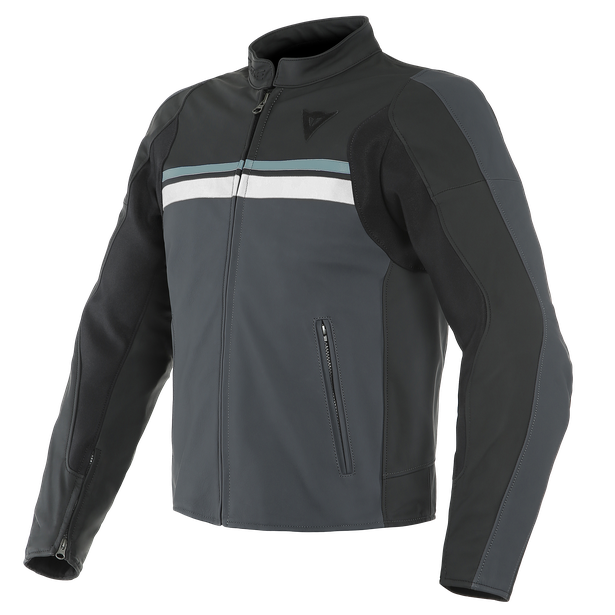 фото Куртка кожаная dainese hf 3 black/ebony/n.-atlantic/glacier-gray (р.60)