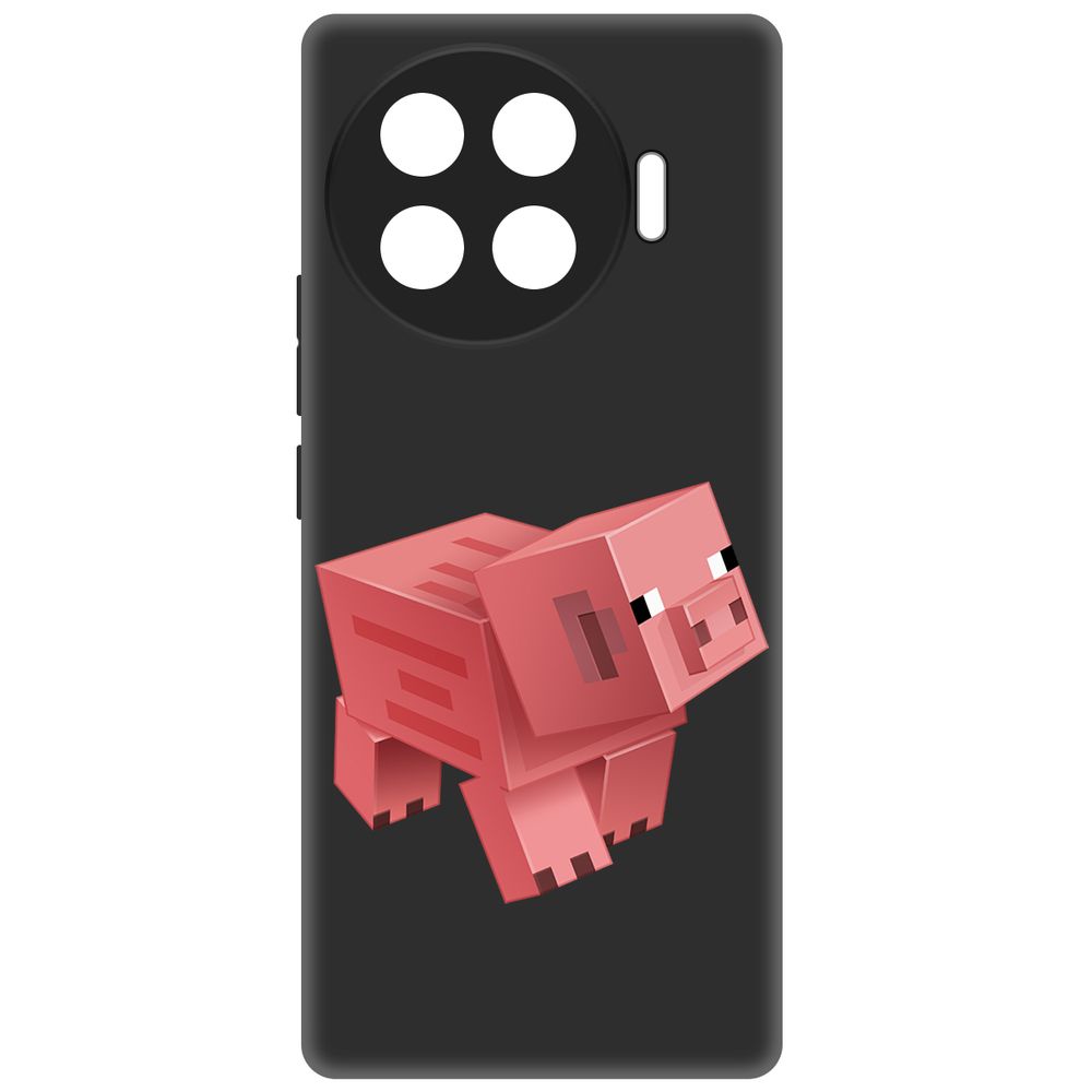

Чехол-накладка Krutoff Soft Case Minecraft-Свинка для TECNO Spark 20 Pro+ черный