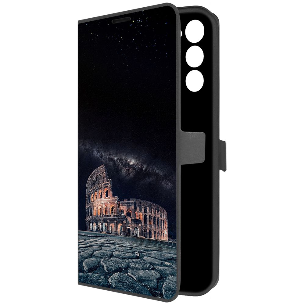 

Чехол-книжка Krutoff Eco Book для TECNO Spark 8C Италия, Колизей (черный)
