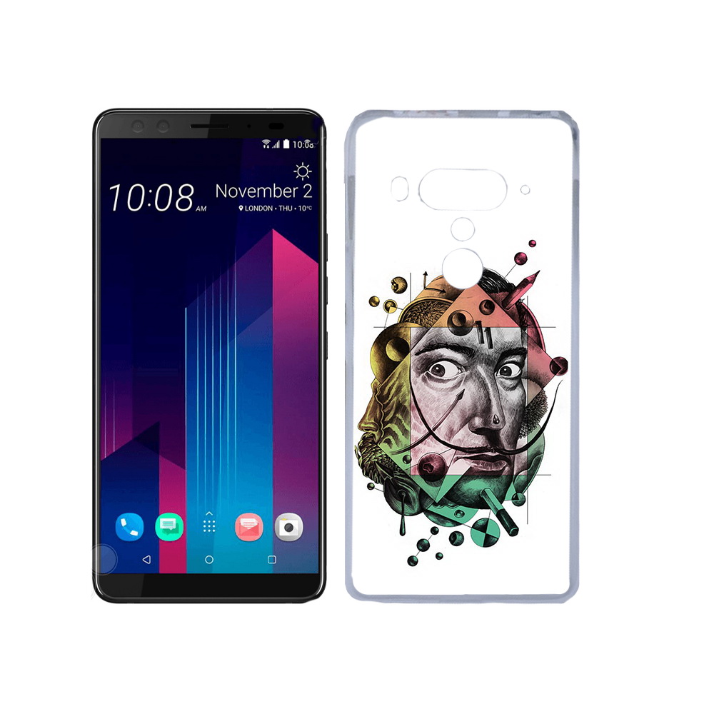 

Чехол MyPads Tocco для HTC U12+ разноцветное лицо абстракция, Прозрачный, Tocco