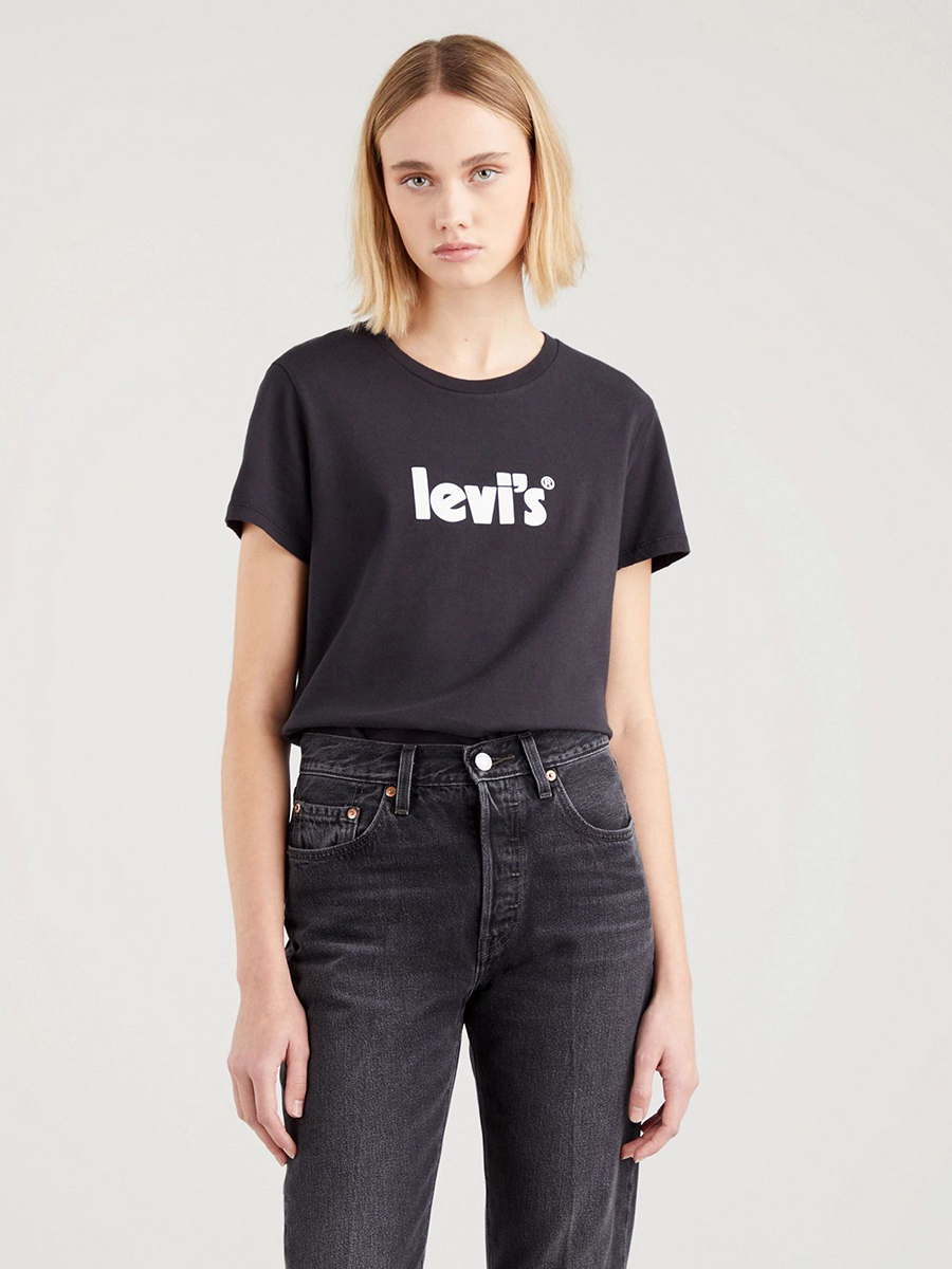 

Футболка женская Levi's 17369-1756 черная XL, Черный, 17369-1756