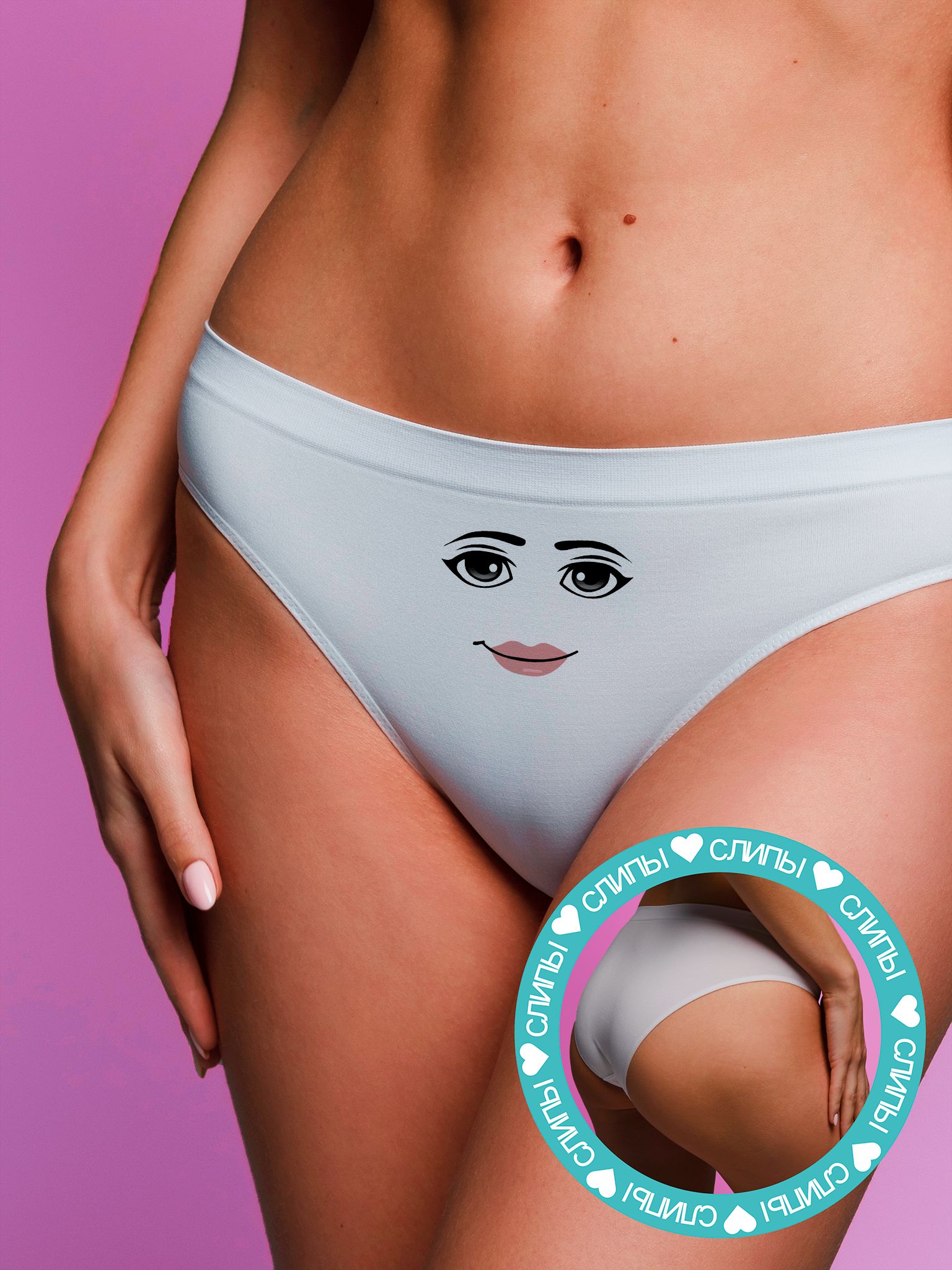 

Трусы женские jojo print slip-roblox белые, Белый, slip-roblox