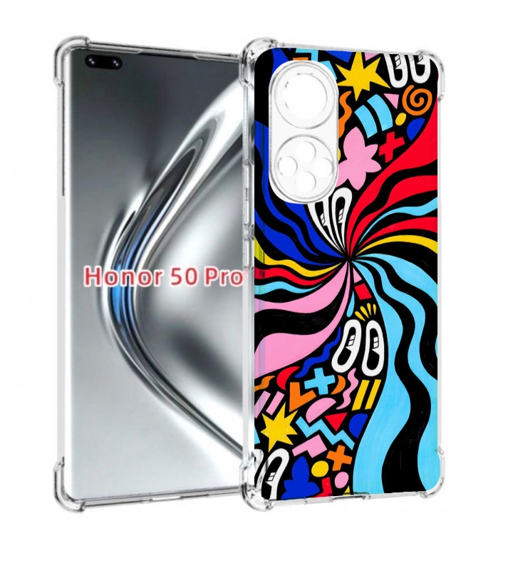 

Чехол бампер MyPads волнистая-абстракция для Honor 50 Pro, Прозрачный, Tocco