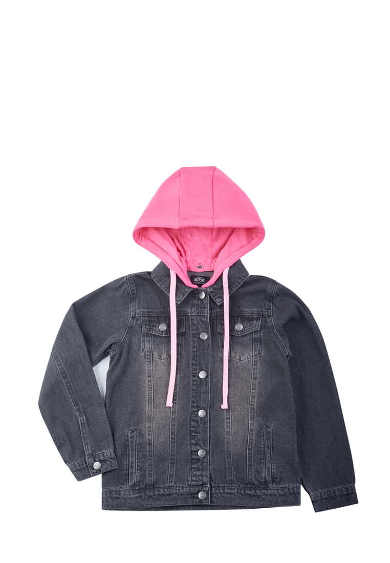 Куртка джинсовая для девочки с капюшоном SS23C412 Daniele Patrici 206244 цв.серый р.11-12