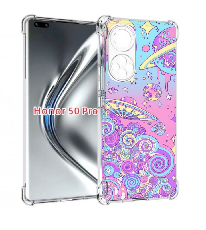 

Чехол бампер MyPads ванильные планеты для Honor 50 Pro/No, Прозрачный, Tocco