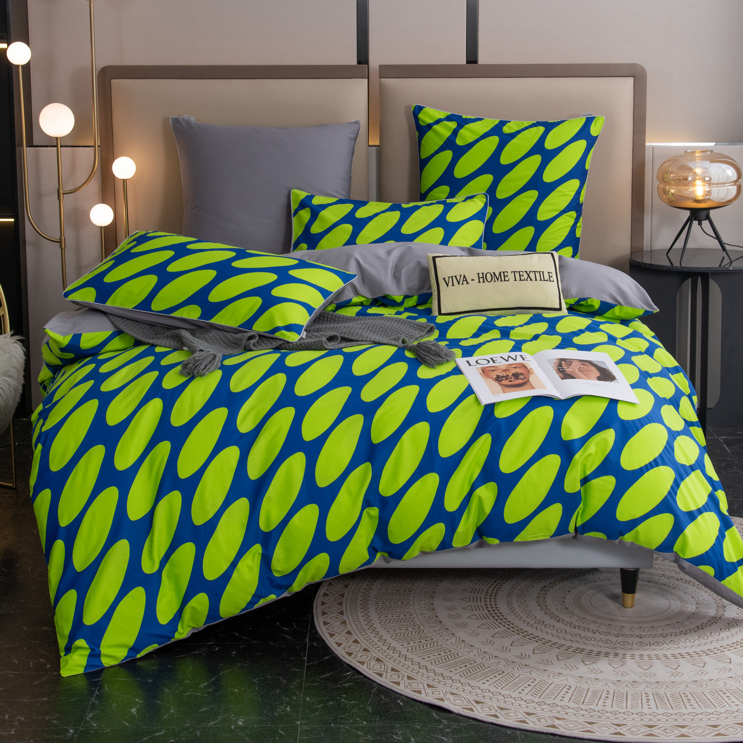 

Постельное белье VIVA-HOME TEXTILE 2 спальный, 4 наволочки, CPL