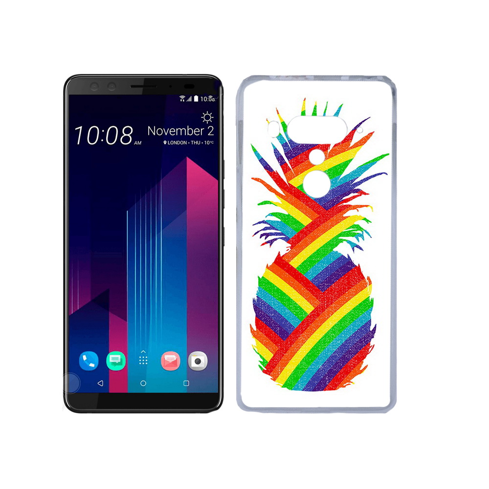 

Чехол MyPads Tocco для HTC U12+ радужный ананас, Прозрачный, Tocco