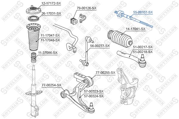 

Рулевая тяга Stellox 5500107SX
