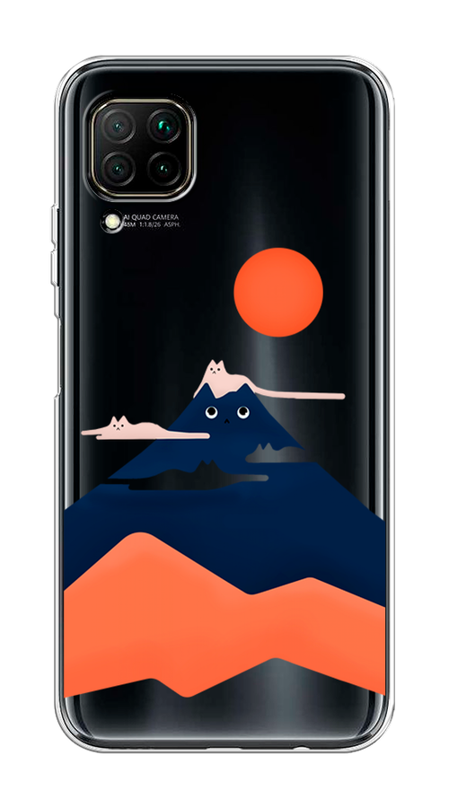 

Чехол на Huawei P40 Lite "Кот-гора", Черный;оранжевый, 611650-4