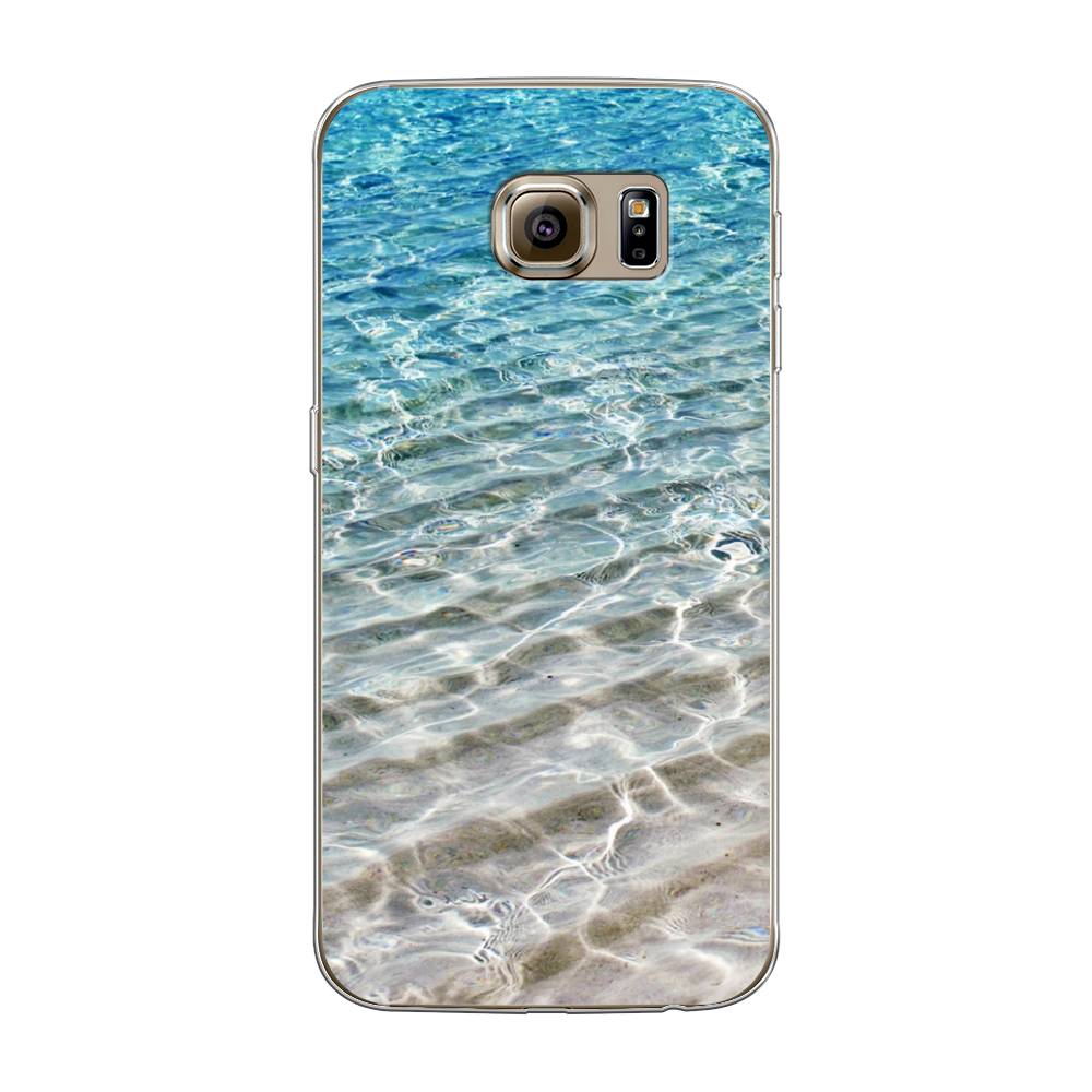 

Чехол Awog на Samsung Galaxy S6 edge "Волны 10", Голубой, 24450-4