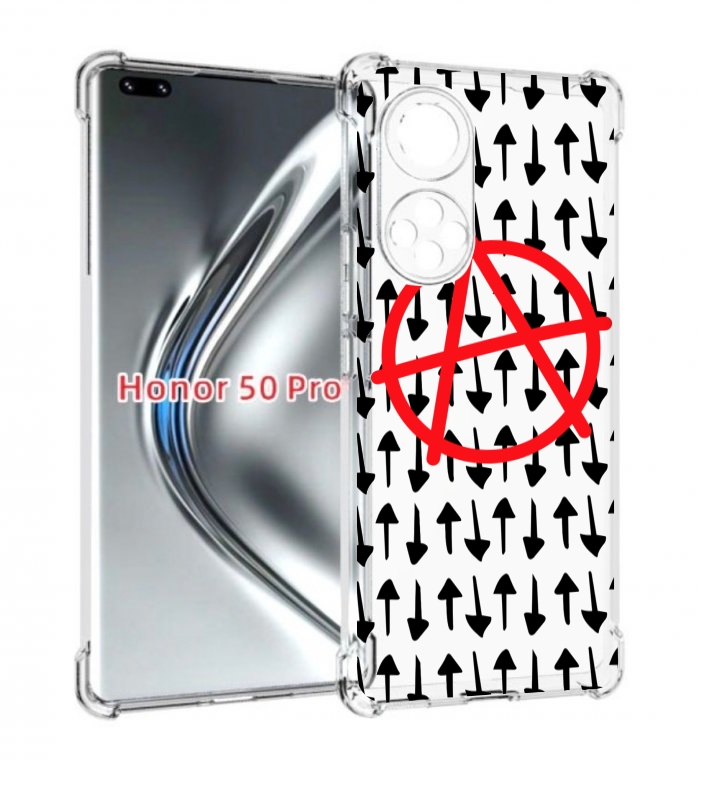 

Чехол бампер MyPads анархия-панк для Honor 50 Pro/Nova 9, Прозрачный, Tocco
