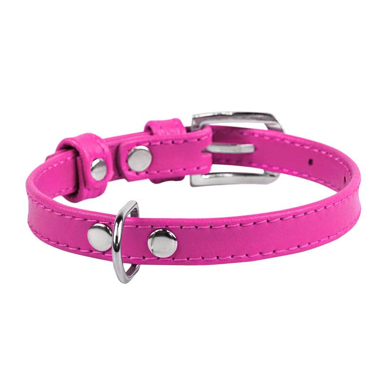 Ошейник Collar Waudog Glamour для собак без украшений 38-49 см розовый