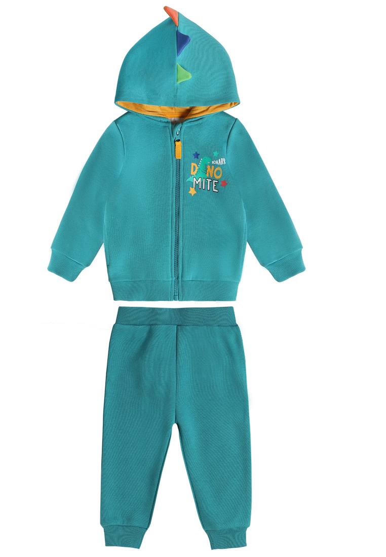

Комплект для мальчика: толстовка, брюки SS23B05500506 Kari baby 205582 цв.бирюзовый р.6-9m, 205582