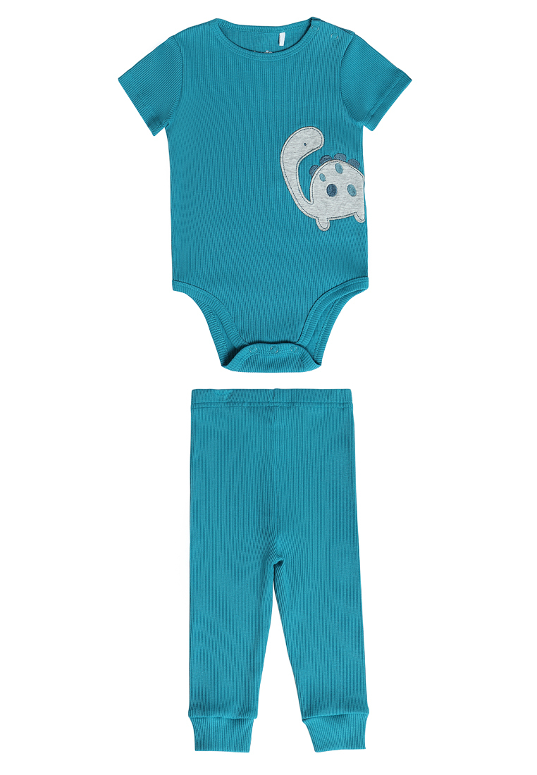 

Комплект: боди, брюки SS23B06200506 Kari baby 205584 цв.изумрудный р.9-12m, Голубой, 205584
