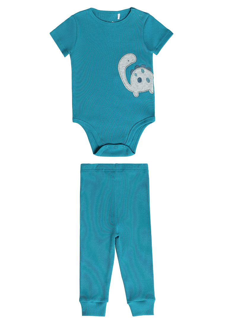 

Комплект: боди, брюки SS23B06200506 Kari baby 205584 цв.изумрудный р.6-9m, Голубой, 205584