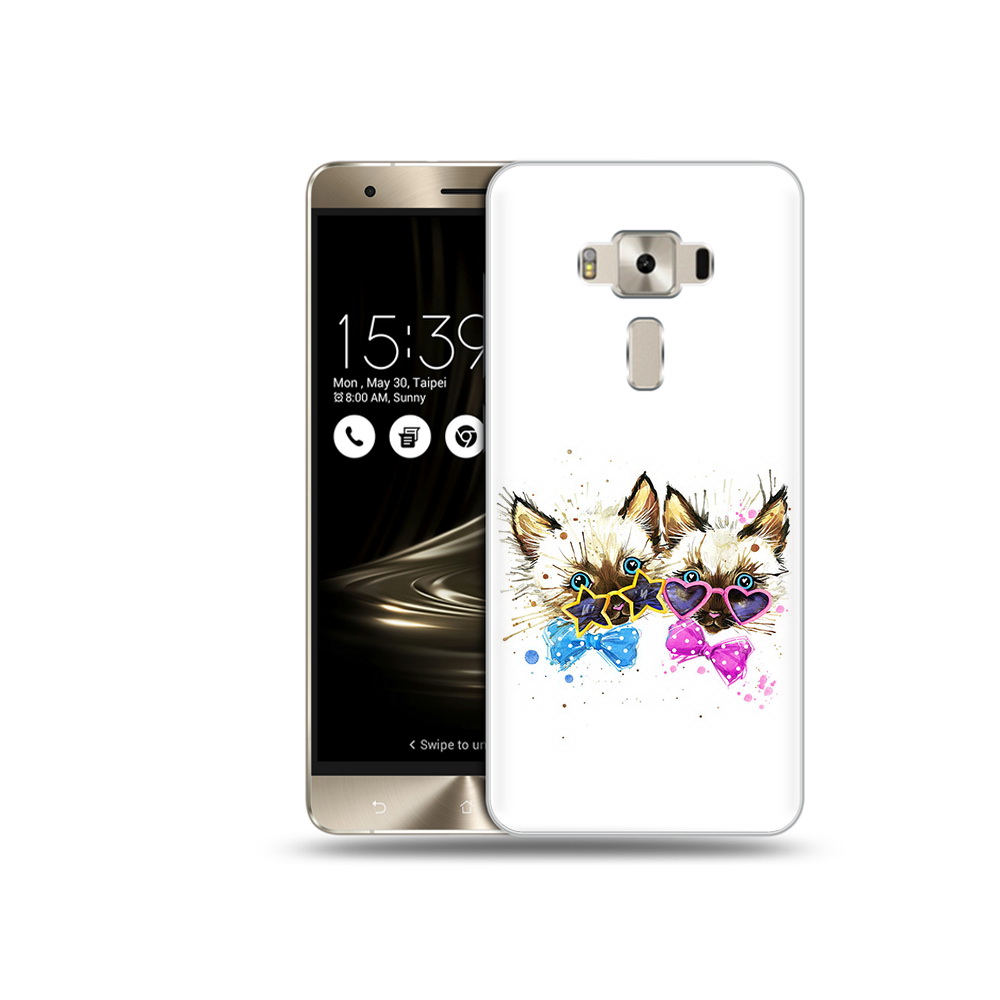 Чехол MyPads Tocco для Asus ZenFone 3 милые котята