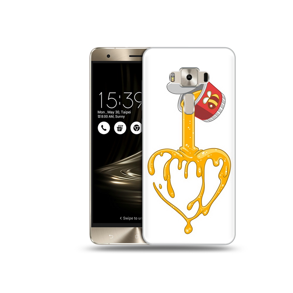 Чехол MyPads Tocco для Asus ZenFone 3 медовое сердце