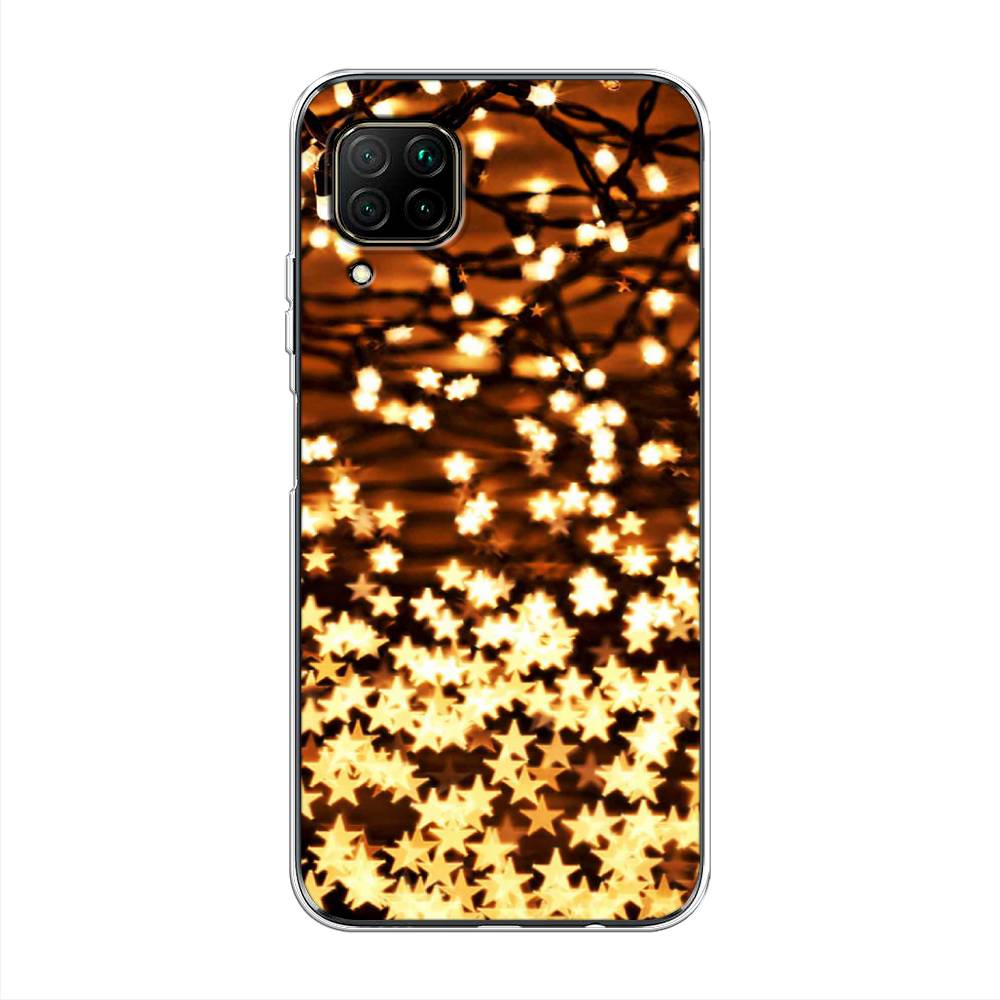 

Чехол на Huawei P40 Lite "Новогодняя гирлянда", Золотистый, 611650-5