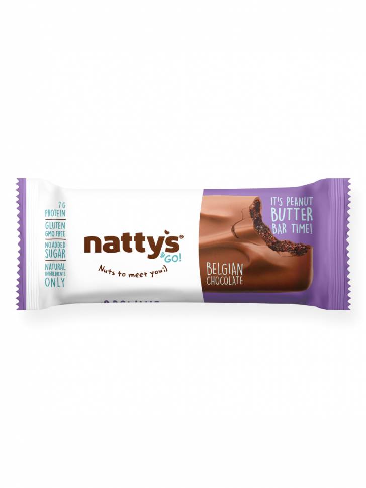 фото Шоколадный батончик nattys&go!® brownie с арахисовой пастой и какао, 45 гр