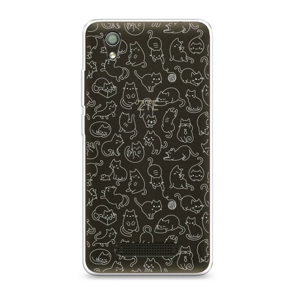 

Чехол Awog на ZTE Blade X3 / ЗТЕ Блэйд X3 "Шкодливые котики", Разноцветный, 130650-2