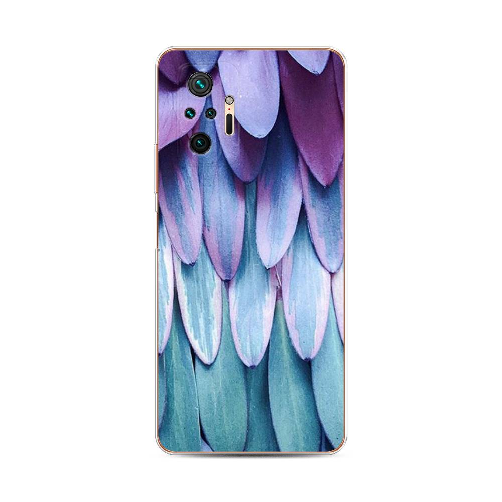 

Чехол для Xiaomi Redmi Note 10 Pro "Синее перо", Фиолетовый;голубой, 310050-3